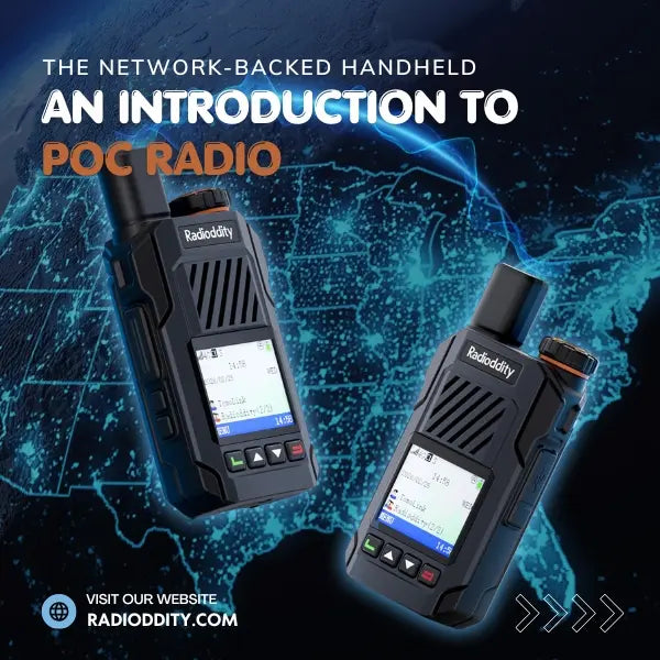 PoC network-backed handheld radio - push-to-talk over cellular device